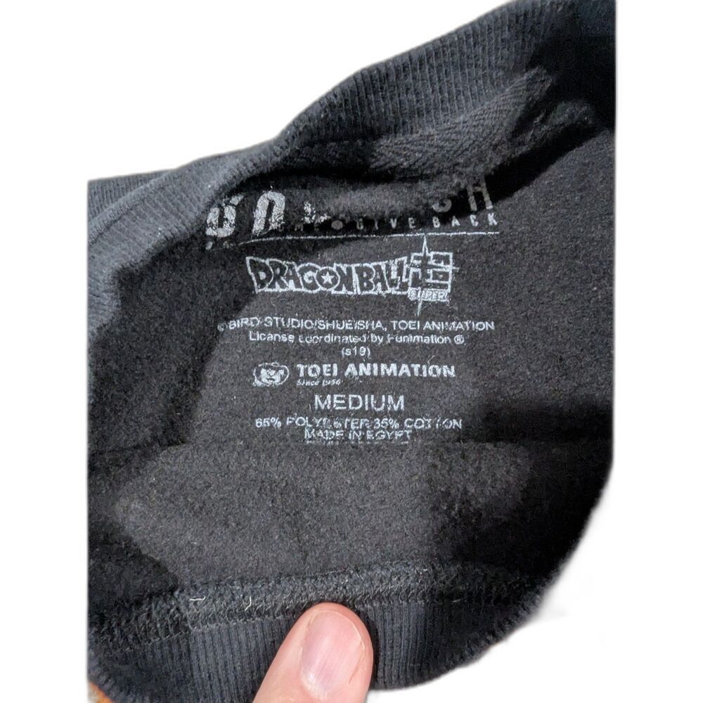 BoxLunch Dragon Ball Z Super Saiyans Crewneck Sweatshirt Black Kame Kanji Size M - Picture 4 of 5